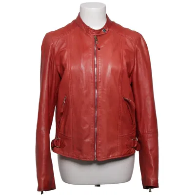 Veste en cuir (Rouge) de Massimo Dutti Cuir