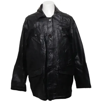 Leather jacket (Black) from Bison Leather, Polyester