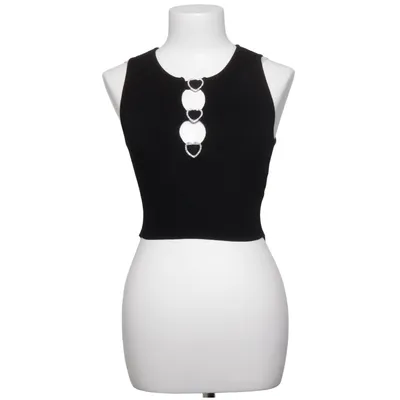 Crop top (Zwart) van FB Sister Knitwear Elastaan, Polyamide, Viscose