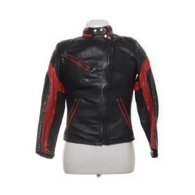 Motorjas (Zwart, Rood) van Echt Leder Polyamide