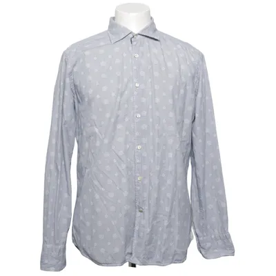 Shirt (Blauw, Wit) van Tintoria Mattei Katoen