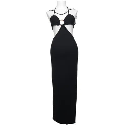 Halternek jurk (Zwart) van Melissa Bentsen x NA-KD Acryl, Polyester