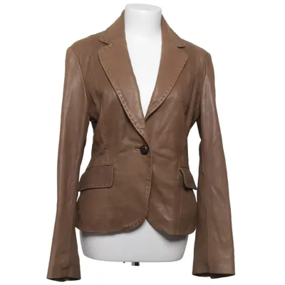 Läderkavaj (Brun) från Goes Skinn, Polyester