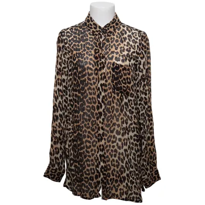 Blouse (Beige, Black) from Ganni