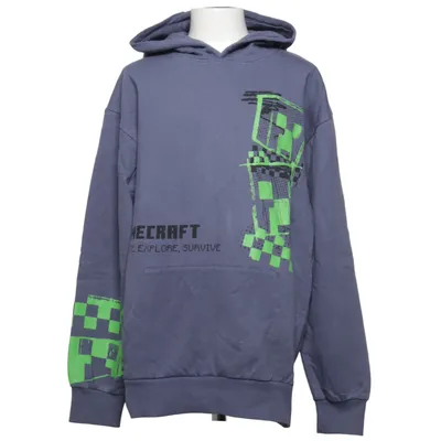 Huvtröja (Grå, Grön) från Minecraft Bomull, Polyester