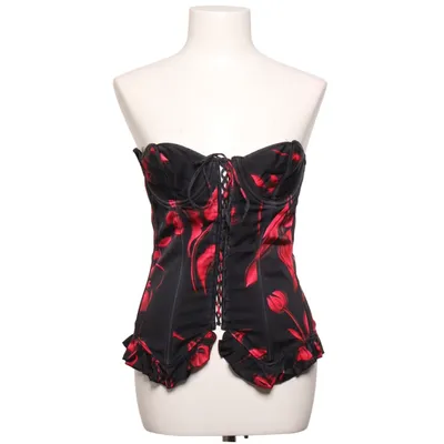 Korsett (Svart, Röd) från Victoria's Secret Elastan, Nylon, Silke