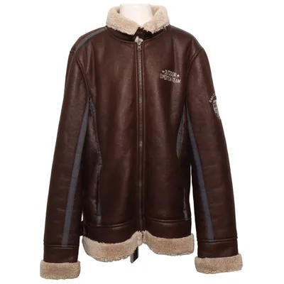 Veste en peau de mouton retournée (Marron, Beige) de Here + There by C&A Polyester