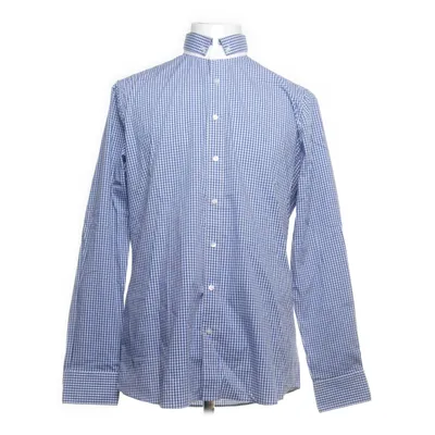 Buttondown-skjorta (Vit, Blå) från Olymp Bomull