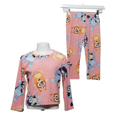 Pyjamas (Rosa, Blå, Orange) från Bluey Elastan, Polyester