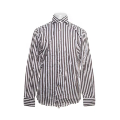 Shirt (Brown, White) from Alessandro Gherardi Cotton
