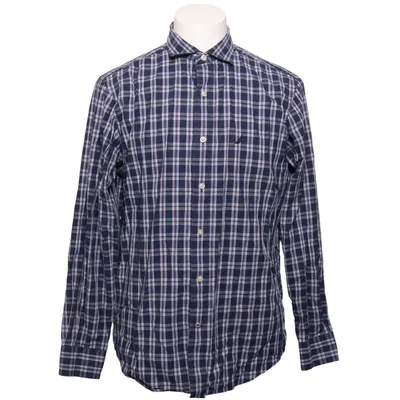 Shirt (Blauw, Wit) van Nautica Katoen, Lyocell