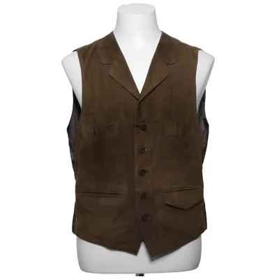Leather vest (Brown, Gray) from San Giovanni Acetate, Leather, Polyamide