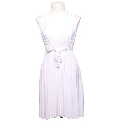 Halterneck-kjole (Hvid) fra Goddiva Elastan, Polyester