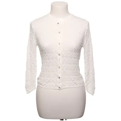 Cardigan (Hvid) fra Zara Knit Akryl, Linned, Polyester