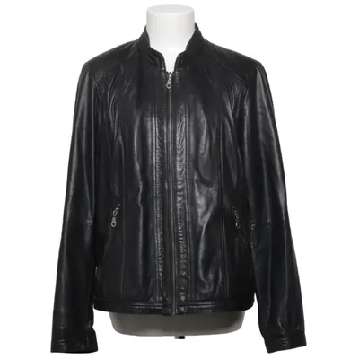 Leren jack (Zwart) van Isolde Leer, Polyester