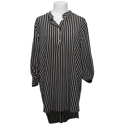 Blouse (Zwart, Wit) van Impress Elastaan, Polyester