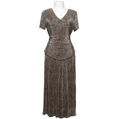 Maxi dress (Black, Beige) from Dressbarn Polyester