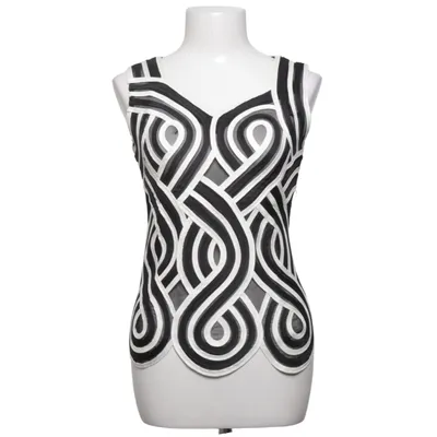 Top (Black, White) from NINE PM Polyester