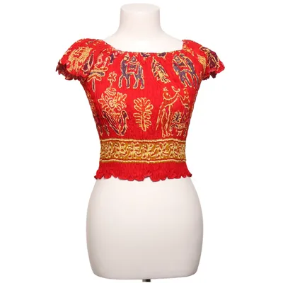Crop top (Rouge, Multicolore) de Magic Viscose