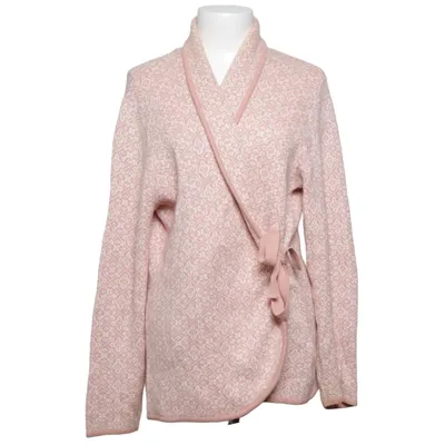 Slå om-cardigan (Pink, Hvid) fra Happy Holly Akryl, Bomuld