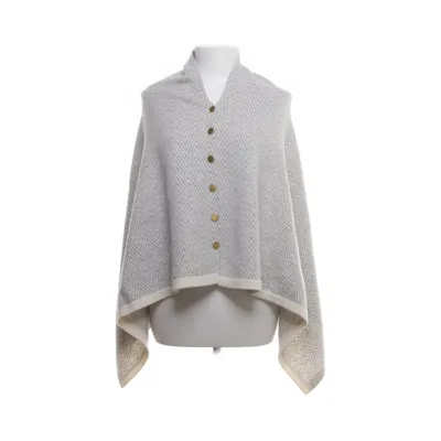 Poncho (Vit, Grå) från Davida Cashmere Kashmir