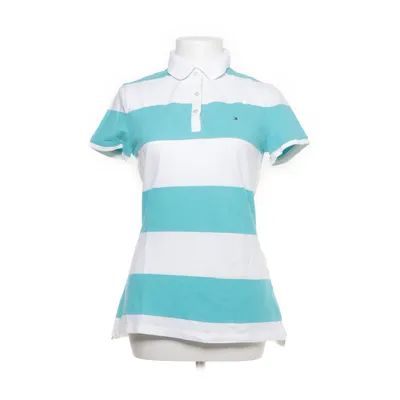 Pikétröja (Vit, Turkos) från Tommy Hilfiger Bomull, Elastan