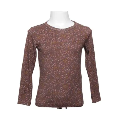 Langærmet t-shirt (Brun, Pink, Flerfarvet) fra Lil' Atelier Elastan, Modal, Økologisk bomuld