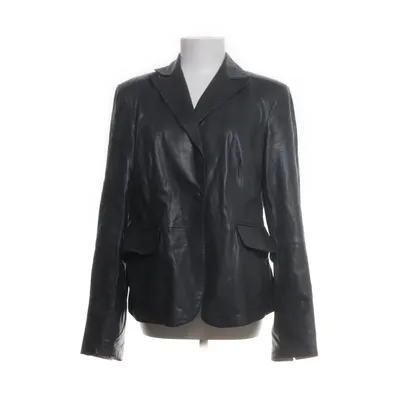 Läderkavaj (Grå) från Armani Collezioni Skinn, Linne, Viskos