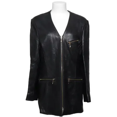 Veste longue en cuir (Noir) de Hollies Cuir, Polyester