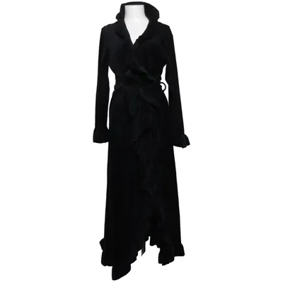 Bathrobe (Gray) from Vera Velour Cotton, Polyester