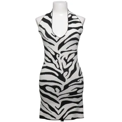 Halterneck dress (Black, White) from Gina Tricot Polyester