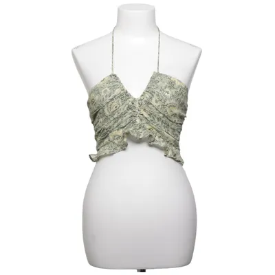 Halternecktopp (Grön, Beige) från Zara Bomull