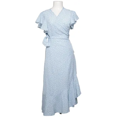 Robe portefeuille (Bleu, Blanc) de Shein Élasthane, Polyester