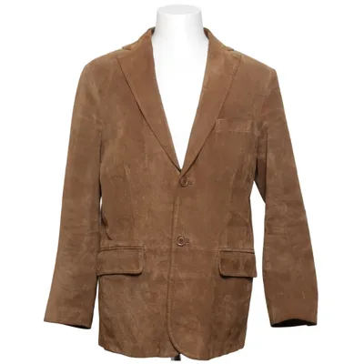 Leren blazer (Bruin) van Code Leer, Polyester
