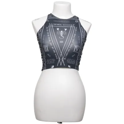 Top (Black, White) from Criminal Damage Elastane, Polyester