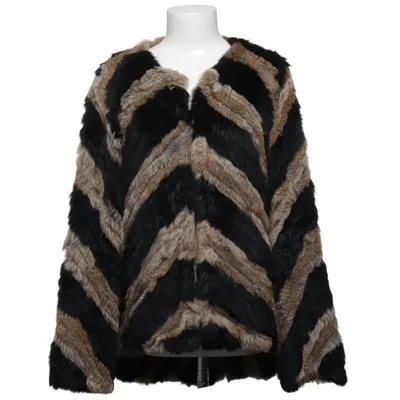 Pelsjakke (Sort, Brun, Grå) fra Zadig & Voltaire Deluxe Bomuld, Kaninpels