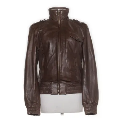 Läderjacka (Brun) från Massimo Dutti Woman Polyester