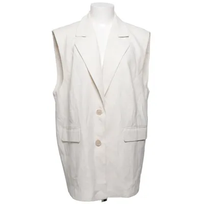 Gilet (Beige) van Kaffe Linnen, Polyester, Viscose
