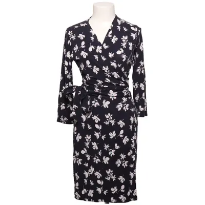Wrap dress (Black, White) from Hobbs Elastane, Viscose