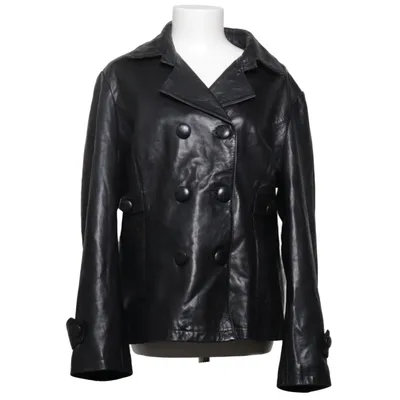 Leather jacket (Black) from Kello Leather, Polyester