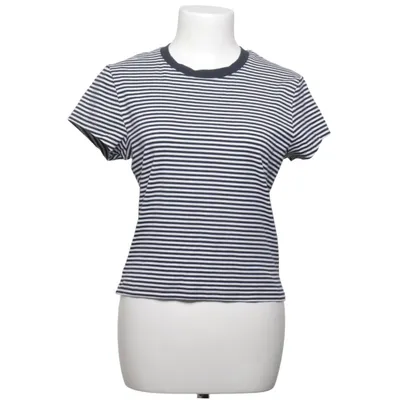 T-shirt (Wit, Blauw) van Uniqlo Katoen, Elastaan