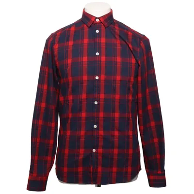 Flannel skjorte (Rød, Blå) fra Tailored Originals Polyester, Viscose