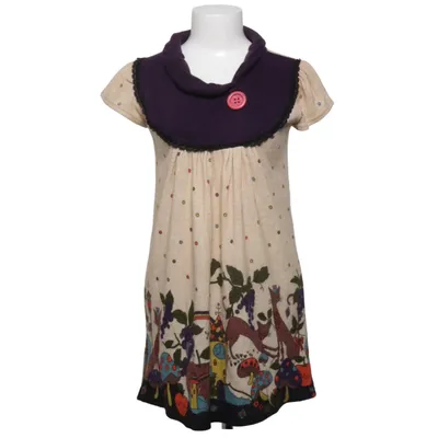 Dress (Beige, Multicolored) from Mina UK Acrylic, Cotton