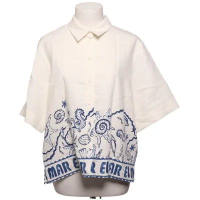 Kurzarmhemd (Weiß) von H&M Viskose, Polyester, Polyamid