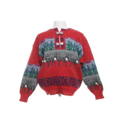 Lusekofte (Red, Multicolored) from Maria Lammi Finland Merino Wool