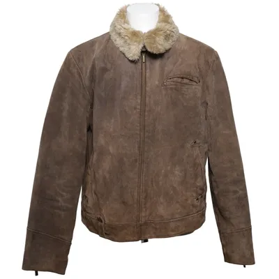 Veste en peau de mouton retournée (Marron) de Garrasco Cuir, Polyester
