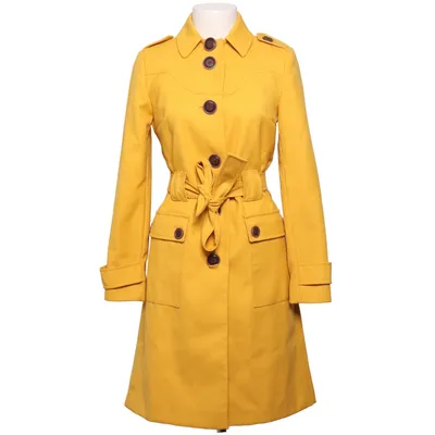 Trenchcoat (Geel) van Via Polyester, Wol