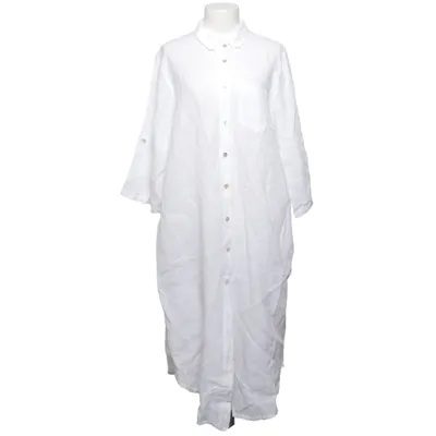 Shirt dress (White) from Made in italy Linen