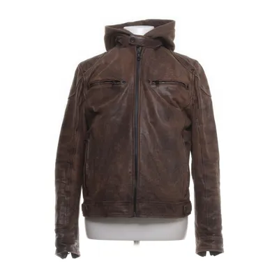 Leather jacket (Brown) from Gipsy by Mauritius Polyester, Leather