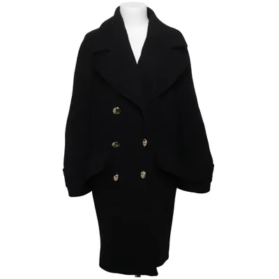 Coat (Black) from Edited Polyester, Wool